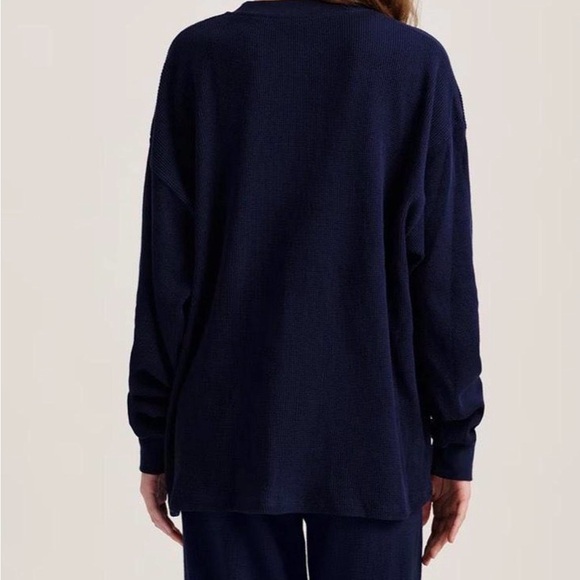 Set Active Navy Waffle in Tether Size Small - Picture 2 of 4